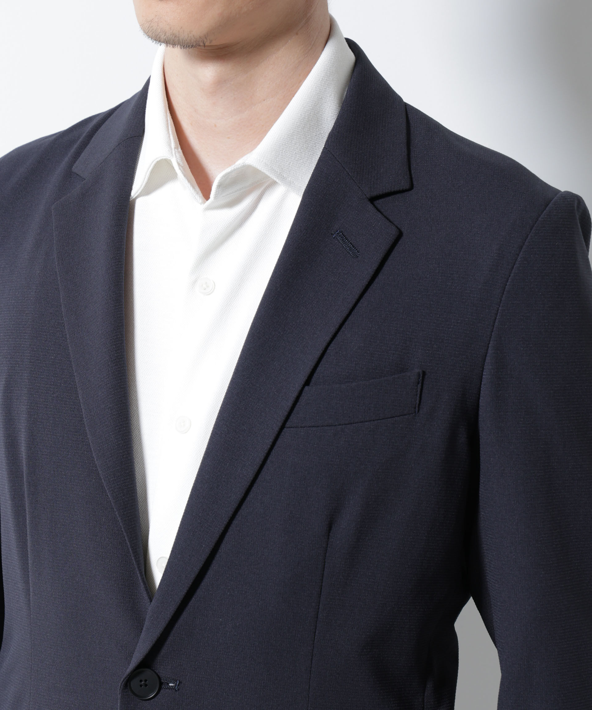 nano･universe「｢Damerino｣DotAir(R)ミニホールストレッチセットアップ/吸水速乾」|スーツ|