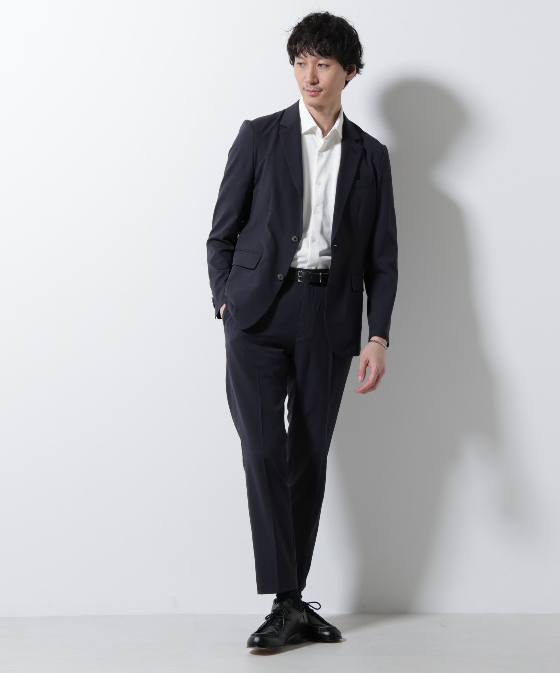 nano･universe「｢Damerino｣DotAir(R)ミニホールストレッチセットアップ/吸水速乾」|スーツ|