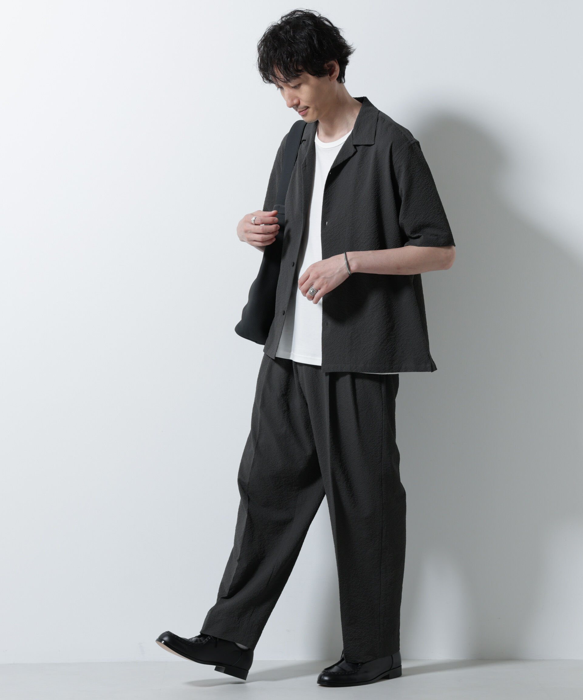 nano･universe「サッカーシャツ 半袖（セットアップ可）」|シャツ・ブラウス|