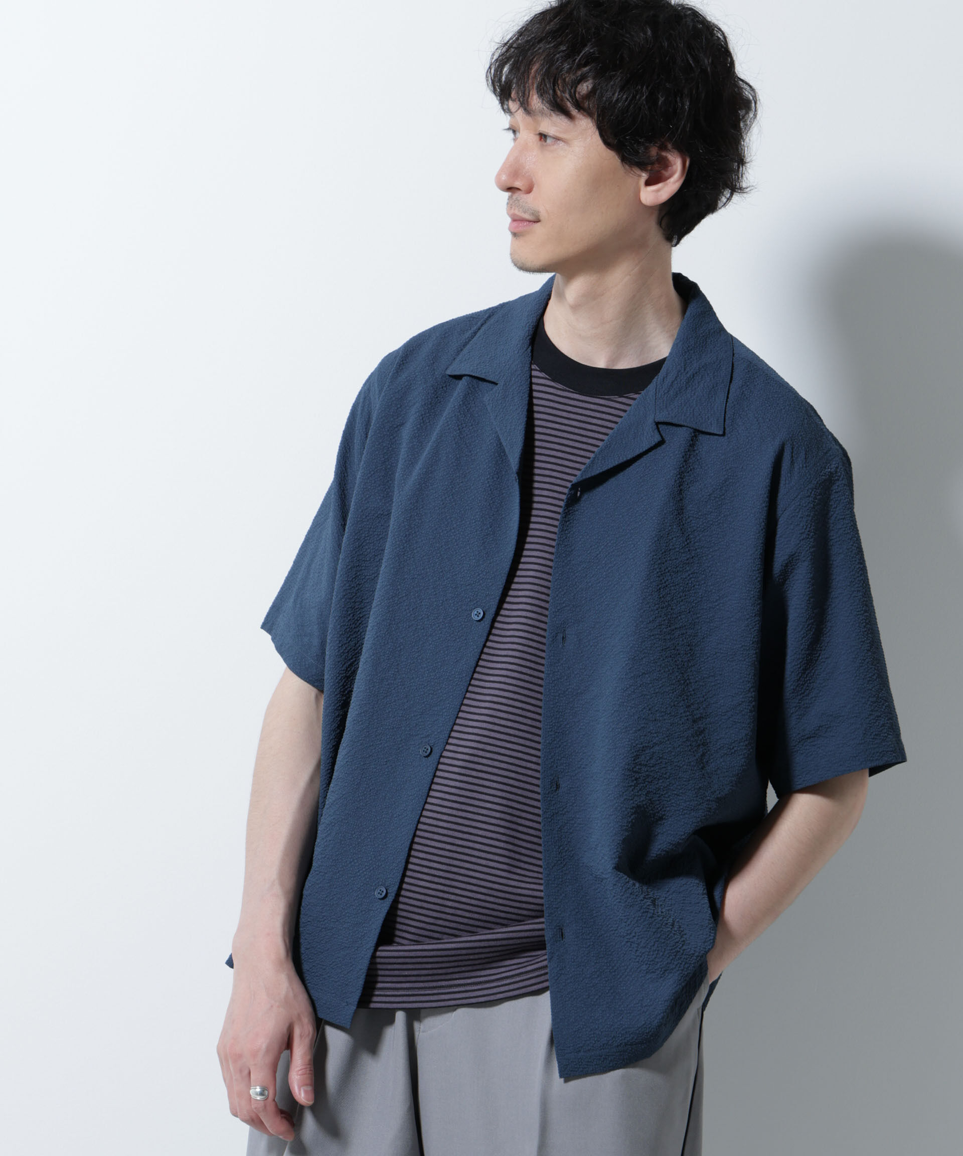 nano･universe「サッカーシャツ 半袖（セットアップ可）」|シャツ・ブラウス|