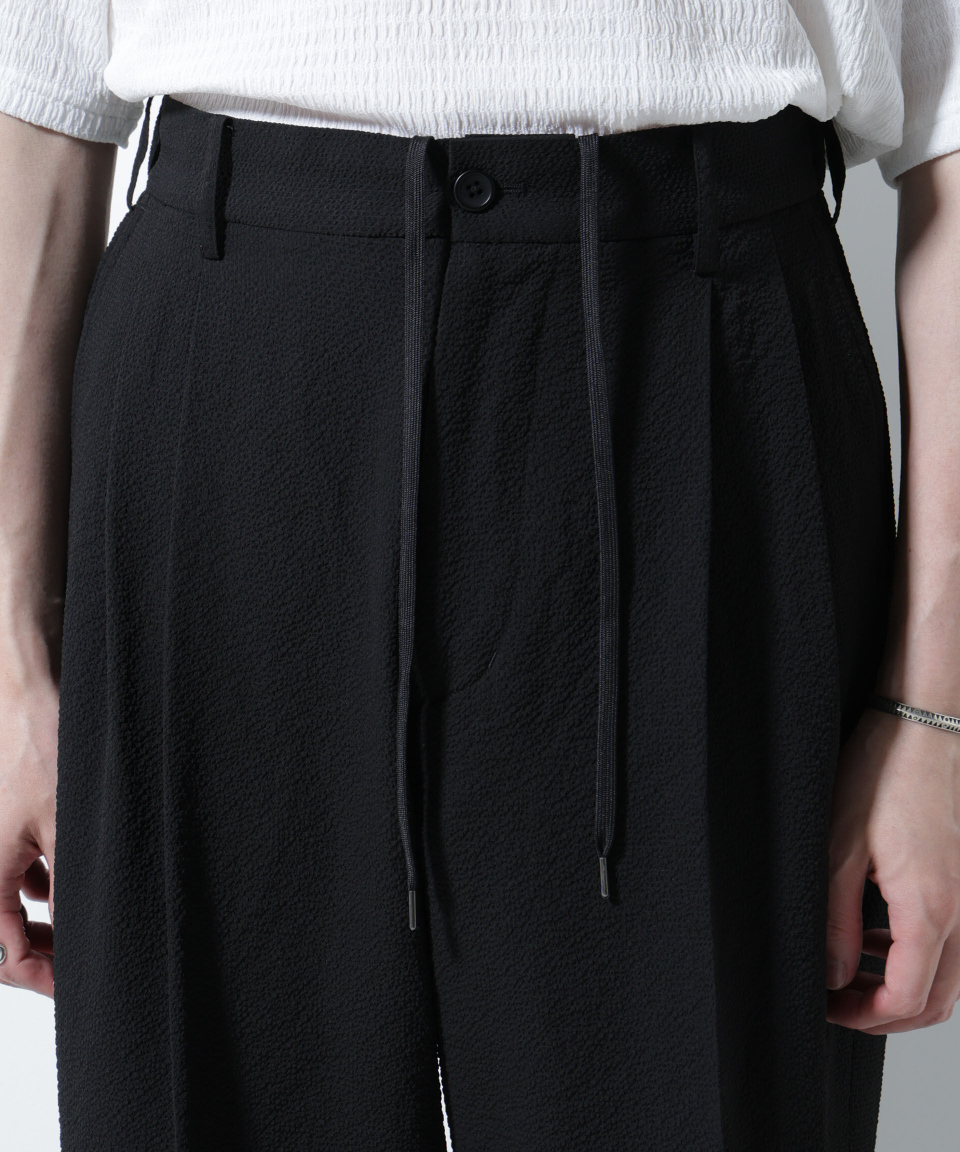 nano･universe「サッカータックイージーパンツ（セットアップ可）」|チノ|