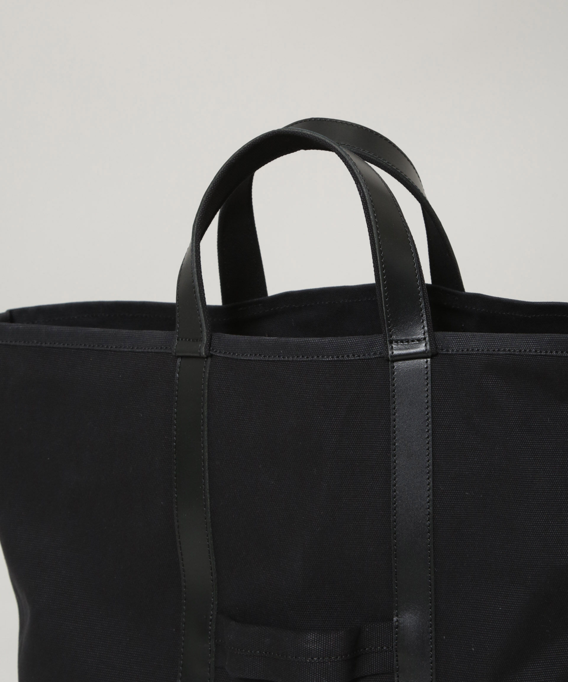 nano･universe「｢NJ/CLUB｣ キャンバスレザートートバッグ」|ショルダー・メッセンジャー|