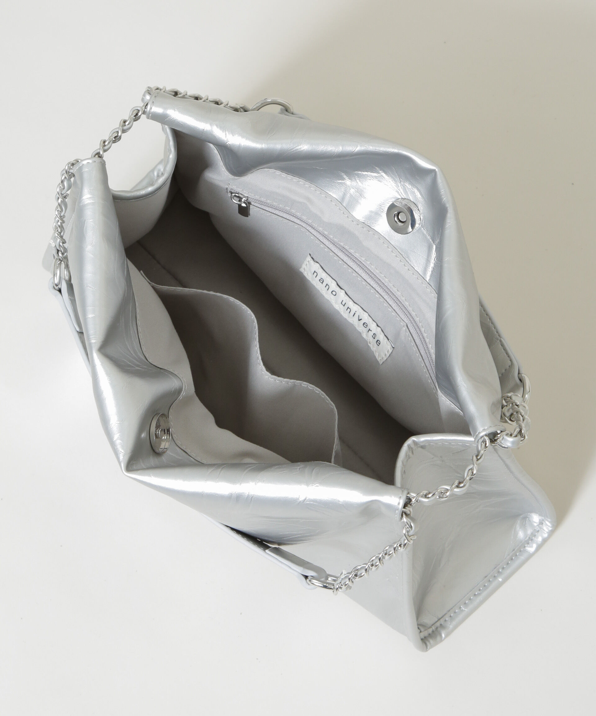 nano･universe「チェーンショルダーギャザーバッグ」|ショルダー・メッセンジャー|
