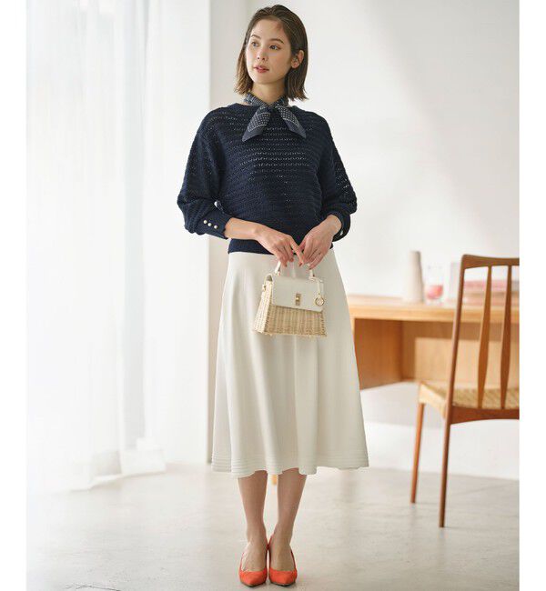組曲「【セットアップ着用可・WEB限定カラーあり】MINA ニットフレアスカート」|スカート|