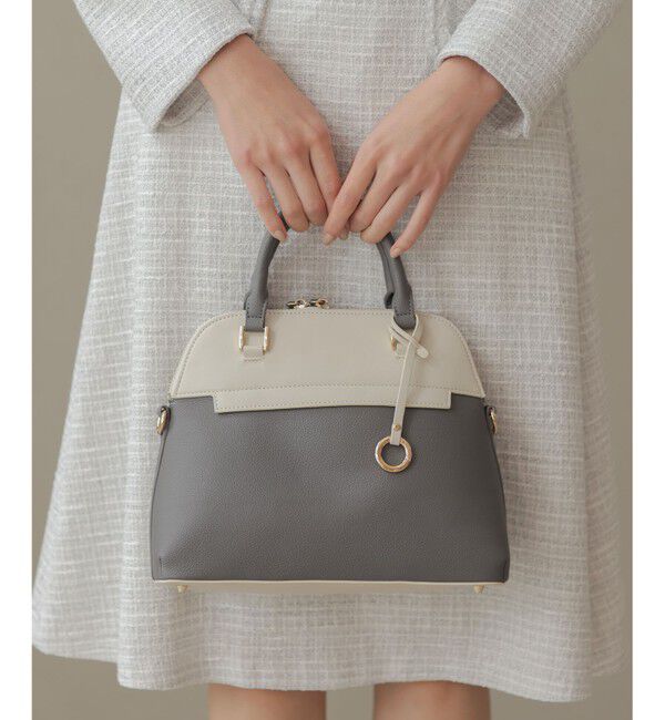 組曲「【ショルダーベルト付き】ボストンハンドバッグ」|ショルダー・メッセンジャー|グレー系