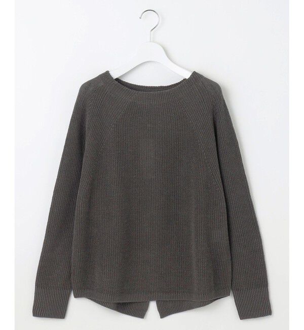 自由区「【WEB限定カラーあり・洗える】リネンミドルゲージボートネック ニット」|ニット・セーター|