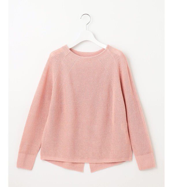 自由区「【WEB限定カラーあり・洗える】リネンミドルゲージボートネック ニット」|ニット・セーター|