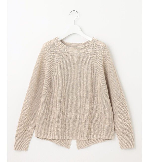 自由区「【WEB限定カラーあり・洗える】リネンミドルゲージボートネック ニット」|ニット・セーター|