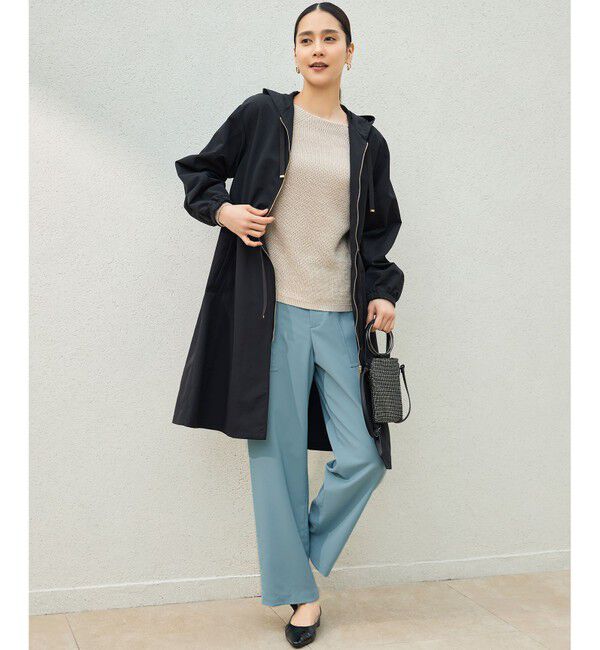 自由区「【WEB限定カラーあり・洗える】リネンミドルゲージボートネック ニット」|ニット・セーター|