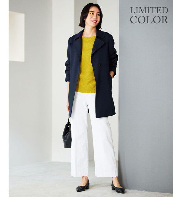 自由区「【WEB限定カラーあり・洗える】リネンミドルゲージボートネック ニット」|ニット・セーター|