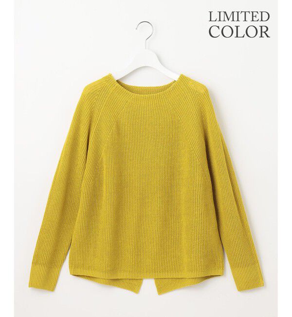 自由区「【WEB限定カラーあり・洗える】リネンミドルゲージボートネック ニット」|ニット・セーター|