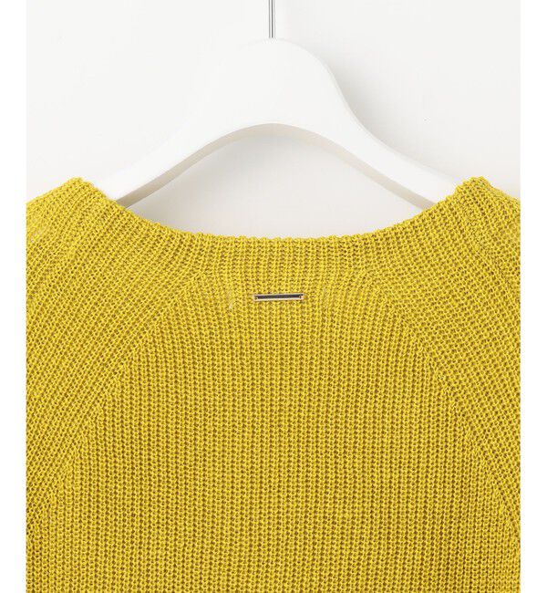 自由区「【WEB限定カラーあり・洗える】リネンミドルゲージボートネック ニット」|ニット・セーター|