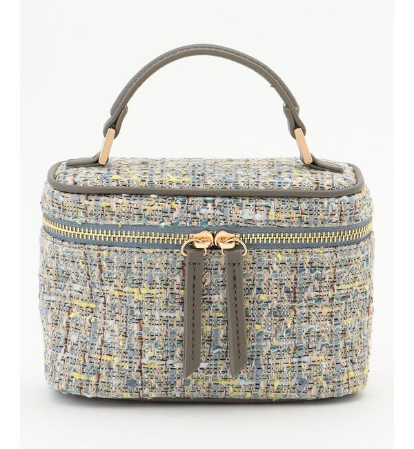 自由区「ラメノットファンシーツイードヴァニティ バッグ」|ショルダー・メッセンジャー|ﾌﾞﾙｰｸﾞ