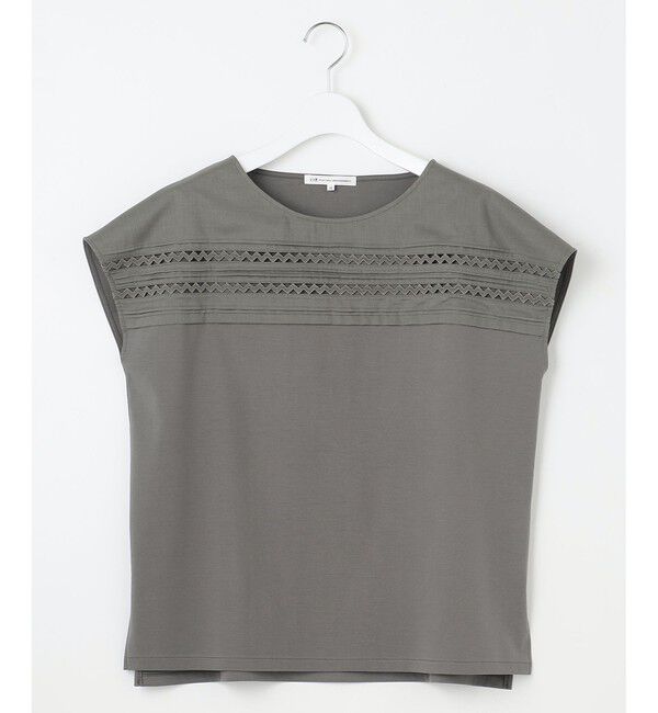 23区「【洗える】アイレットジャージー フレンチスリーブ カットソー」|Tシャツ・カットソー|