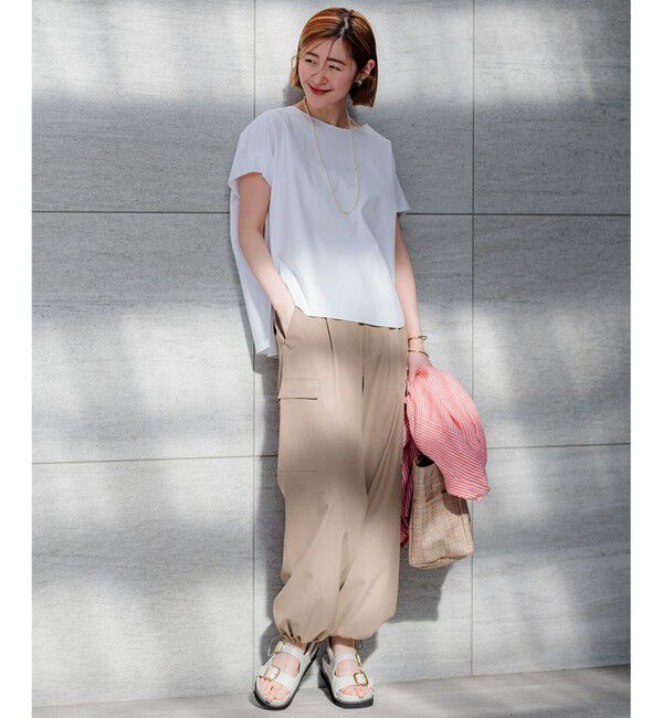 23区「【洗える】スムースデザイン フォルム カットソー」|Tシャツ・カットソー|