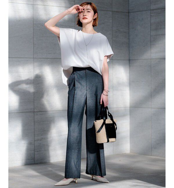 23区「【洗える】スムースデザイン フォルム カットソー」|Tシャツ・カットソー|