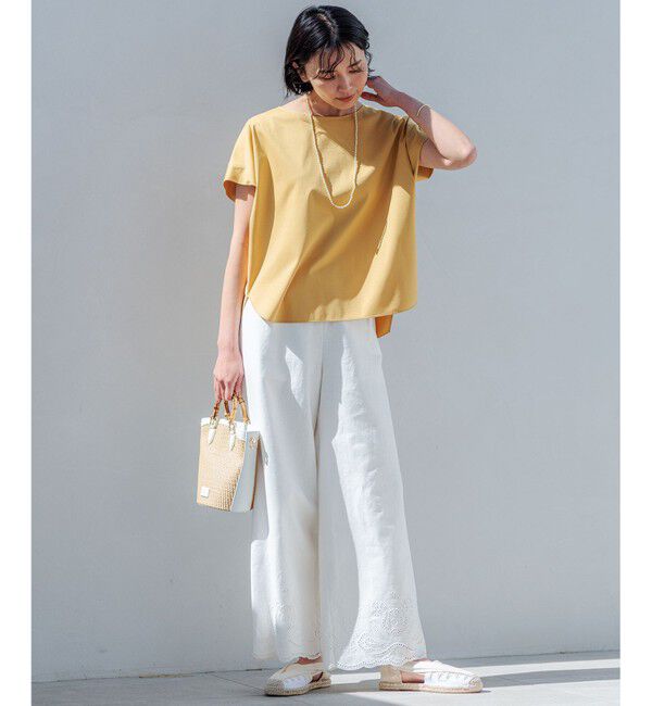 23区「【洗える】スムースデザイン フォルム カットソー」|Tシャツ・カットソー|