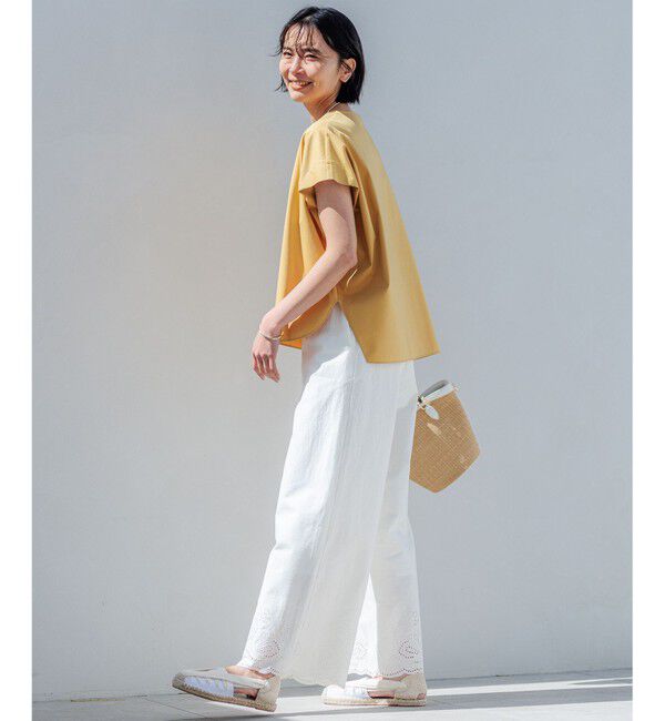 23区「【洗える】スムースデザイン フォルム カットソー」|Tシャツ・カットソー|