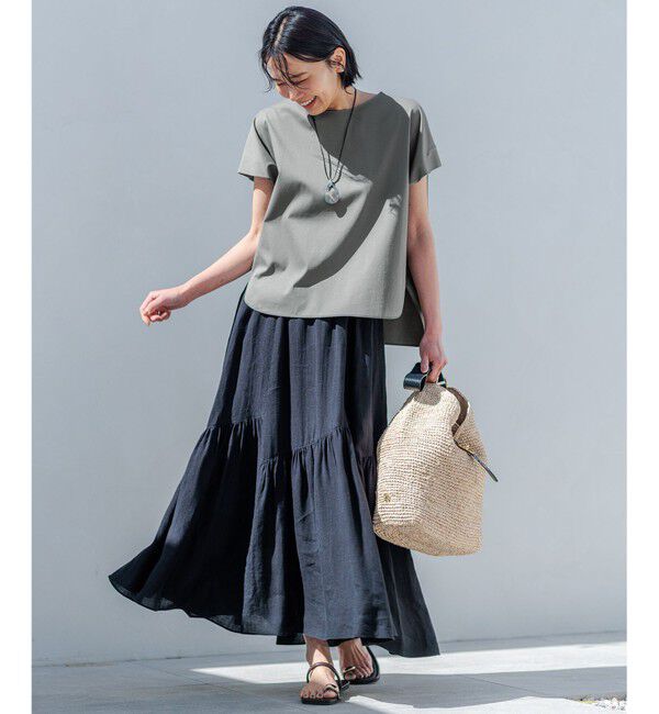 23区「【洗える】スムースデザイン フォルム カットソー」|Tシャツ・カットソー|