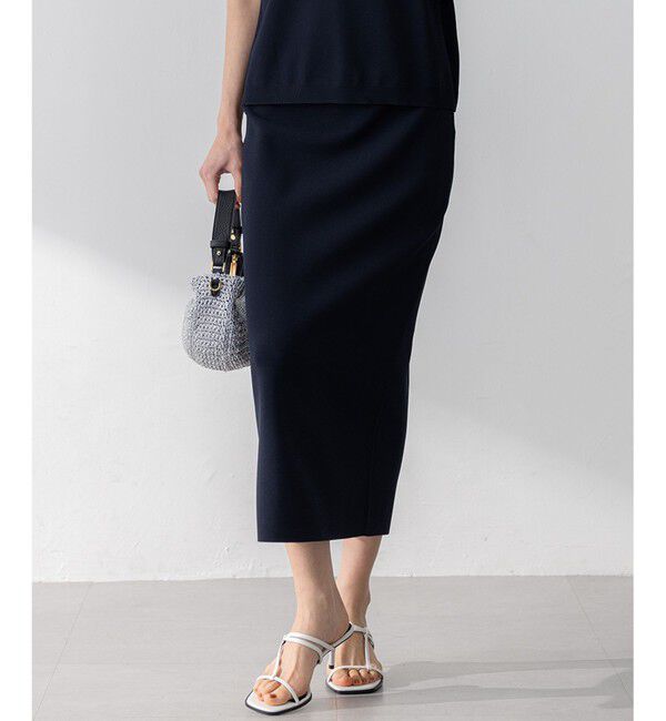 23区「【WEB&一部店舗限定/洗える】レーヨンポリエステルストレッチ タイト スカート」|スカート|ネイビー系