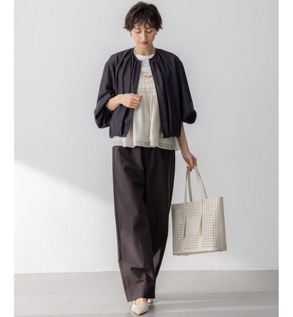 23区「【WEB&一部店舗限定カラーあり】オーガンジービスチェコンビ カットソー」|Tシャツ・カットソー|