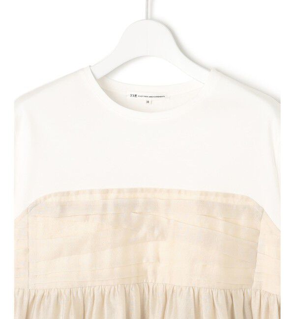 23区「【WEB&一部店舗限定カラーあり】オーガンジービスチェコンビ カットソー」|Tシャツ・カットソー|