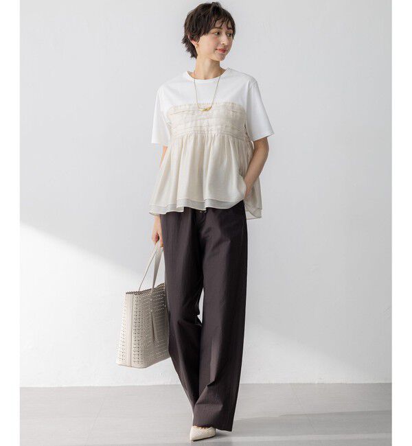 23区「【WEB&一部店舗限定カラーあり】オーガンジービスチェコンビ カットソー」|Tシャツ・カットソー|