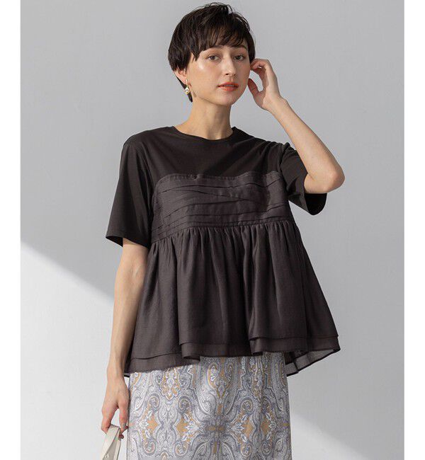 23区「【WEB&一部店舗限定カラーあり】オーガンジービスチェコンビ カットソー」|Tシャツ・カットソー|[一部店舗限定