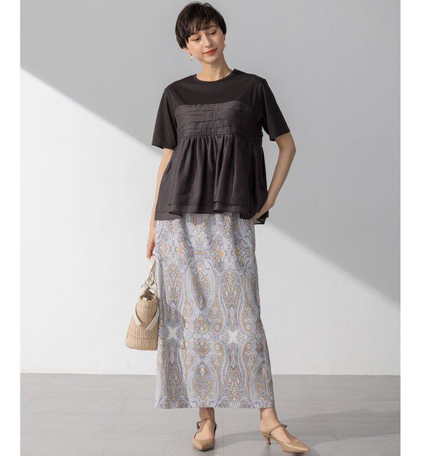 23区「【WEB&一部店舗限定カラーあり】オーガンジービスチェコンビ カットソー」|Tシャツ・カットソー|