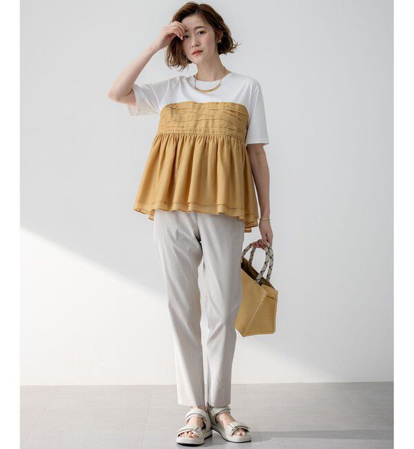 23区「【WEB&一部店舗限定カラーあり】オーガンジービスチェコンビ カットソー」|Tシャツ・カットソー|