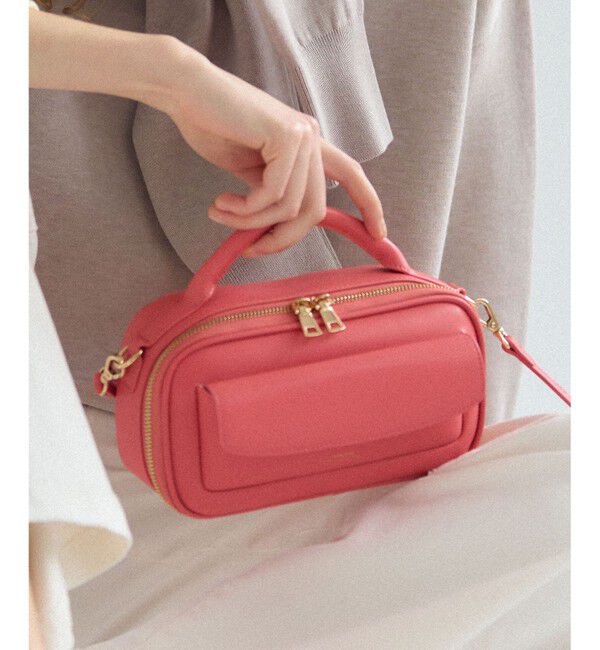 23区「フラップポケット2WAY ショルダーバッグ」|ショルダー・メッセンジャー|ピンク系
