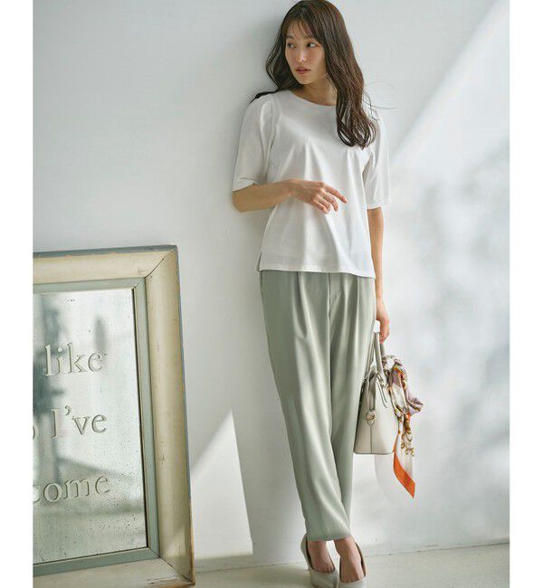 ANY SIS「【接触冷感・UVカット・吸水速乾】サラキレイ テーパード パンツ」|その他|ミント