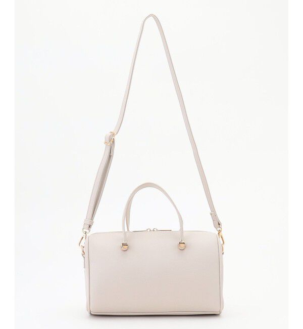 ANY SIS「【2WAY】メタルアクセント ボストンバッグ」|ショルダー・メッセンジャー|アイボリー