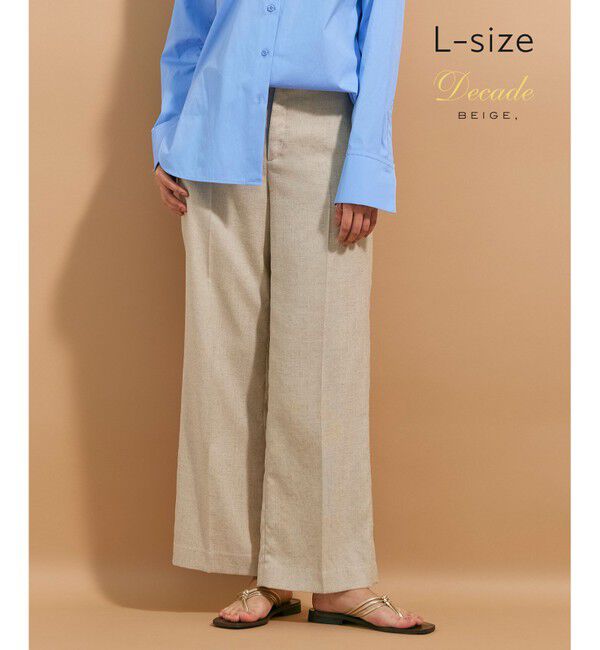 BEIGE,「【L-size】CAROLE / ワイドパンツ」|その他|Sand