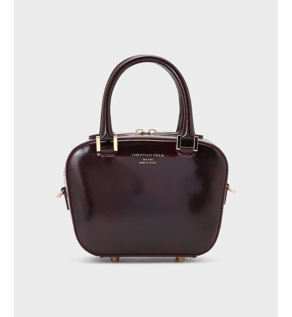  「CHRISTIAN VILLA SPECCHIO」|ショルダー・メッセンジャー|ボルドー