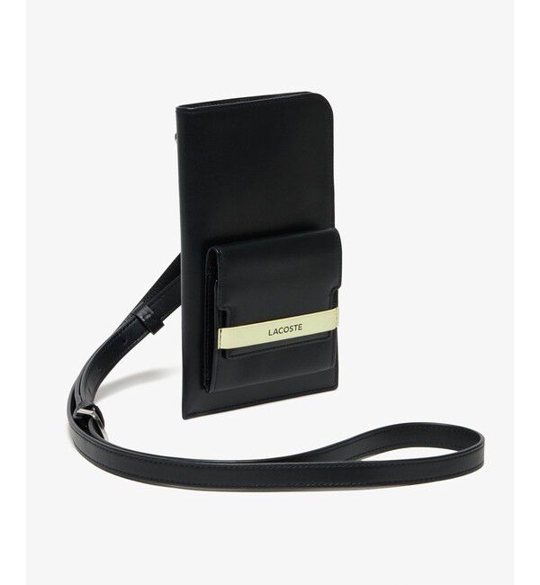 LACOSTE「レザースマホポーチ」|ショルダー・メッセンジャー|