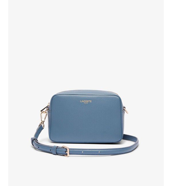 LACOSTE「シャンゼリゼ レザースクエアミニショルダーバッグ」|ショルダー・メッセンジャー|ブルー