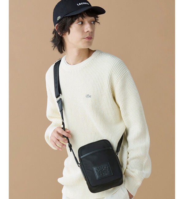 LACOSTE「ラコステクラシックス ナイロンミニショルダーポーチ」|ショルダー・メッセンジャー|ブラック