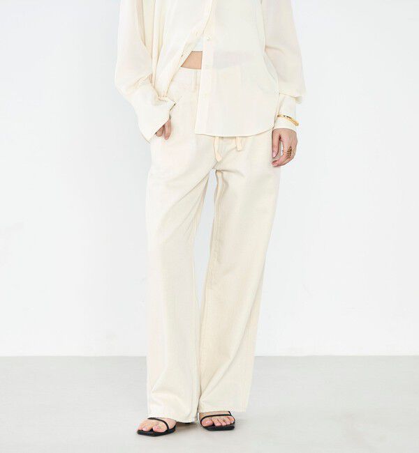 Rie Miller「【RM denim】リネン混ひも付きリラックスパンツ」|その他|キナリ