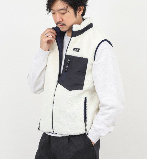 NOLLEY'S goodman「【TAION/タイオン】DOWN&times;BOA REVERSIBLE VEST 25AW」|ダウンベスト・ベスト|アイボリー