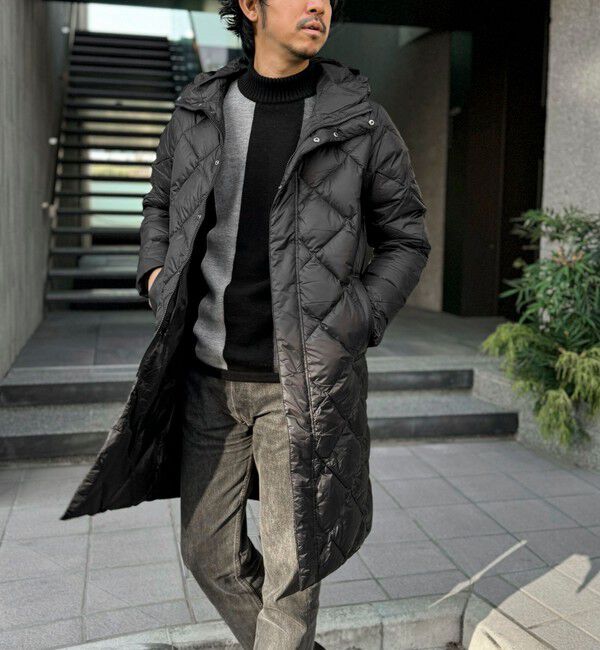 NOLLEY'S goodman「【TAION/タイオン】CITY PACKABLE HOOD LONG DOWN JKT 25AW」|ダウン|ブラック