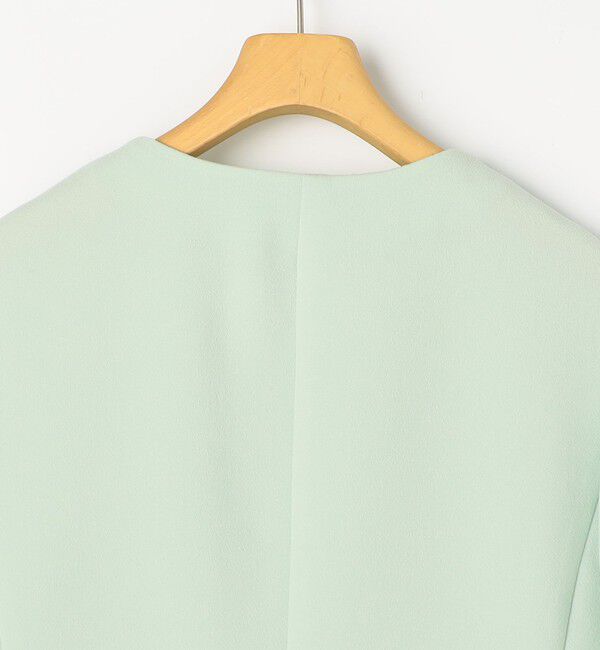 NOLLEY'S sophi「《セットアップ対応》ウォッシャブルバックサテンノーカラージャケット」|ノーカラージャケット|