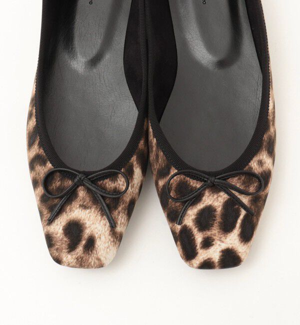 NOLLEY'S「【NOLLEYS/ノーリーズ】スクエアトゥレオパードバレエシューズ」|バレエシューズ|