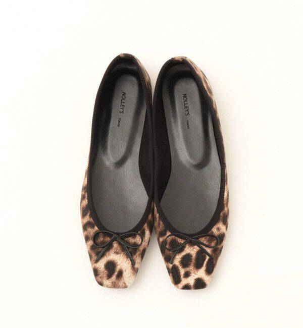 NOLLEY'S「【NOLLEYS/ノーリーズ】スクエアトゥレオパードバレエシューズ」|バレエシューズ|