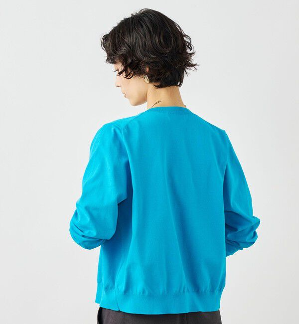 NOLLEY'S「《手洗い可能》コットンテックスクルーネックカーディガン」|カーディガン|