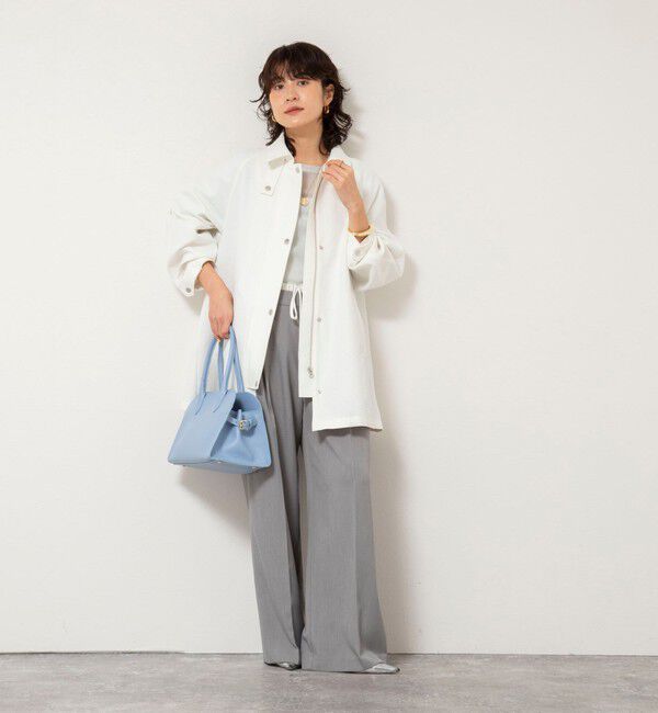NOLLEY'S sophi「ウォッシャブルエアーツイルステンカラーハーフコート」|ステンカラーコート|