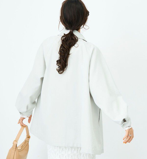 NOLLEY'S sophi「ウォッシャブルエアーツイルステンカラーハーフコート」|ステンカラーコート|