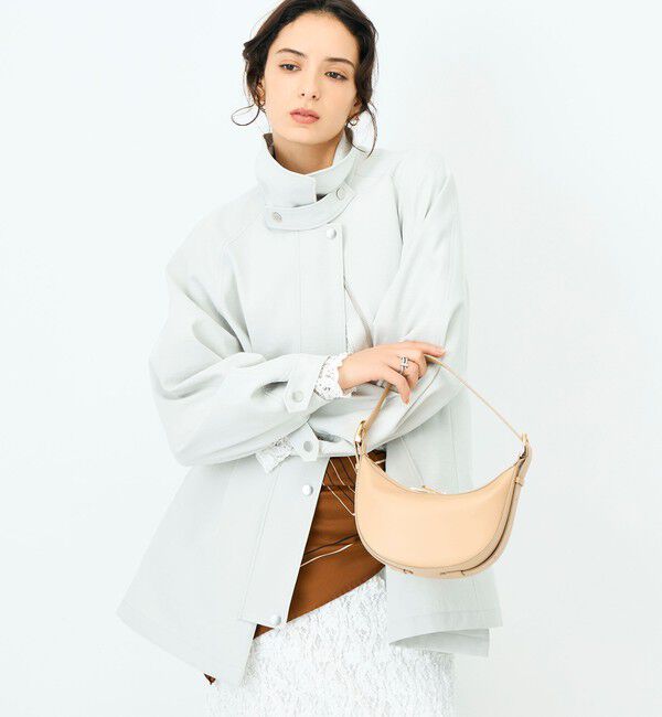 NOLLEY'S sophi「ウォッシャブルエアーツイルステンカラーハーフコート」|ステンカラーコート|