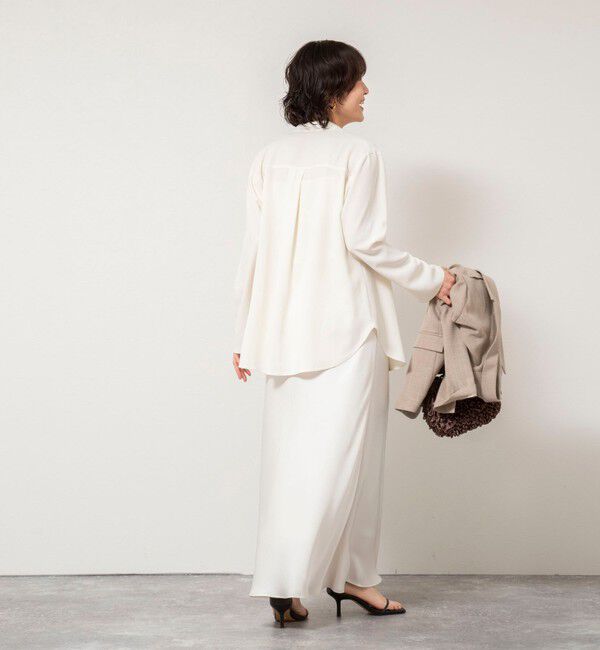 NOLLEY'S sophi「ドレープツイルオープンカラーシャツ」|シャツ・ブラウス|