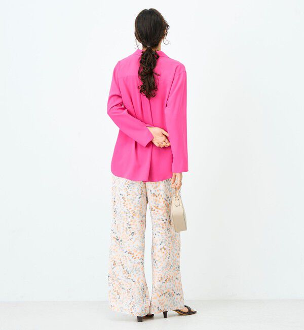 NOLLEY'S sophi「ドレープツイルオープンカラーシャツ」|シャツ・ブラウス|